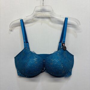 NWT Victoria's Secret Bombshell Push-Up Bra 38DD Lace Add 2 Cups D094 -24